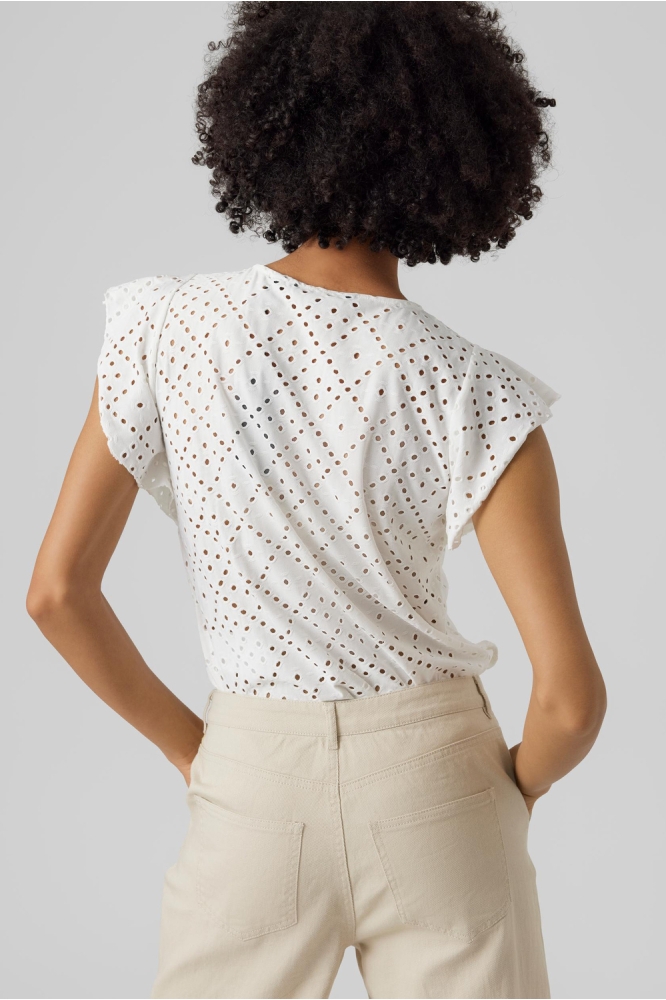 VMTASSA SL FRILL TOP NOOS 10286067 Snow White